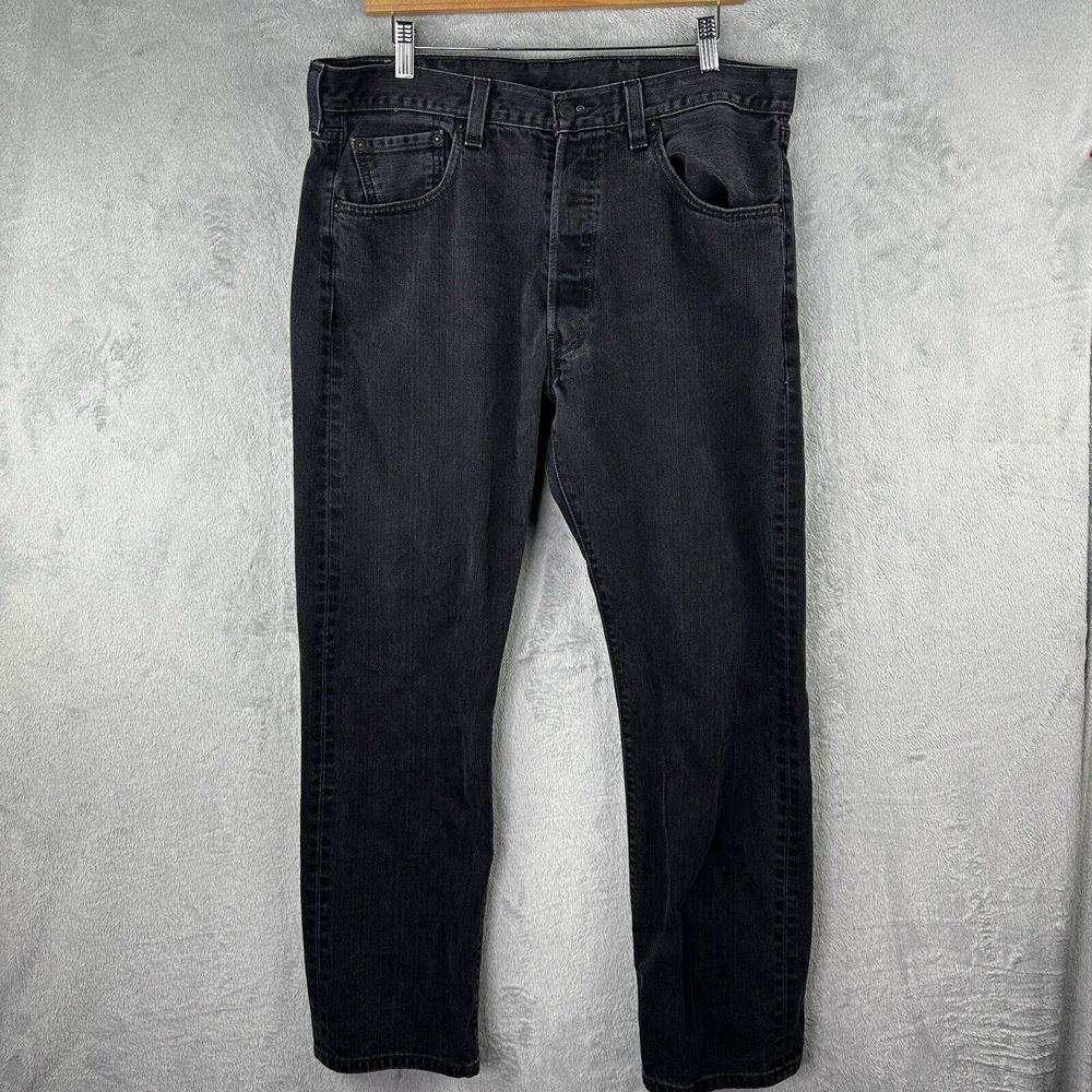 levis 501 jeans mens button fly Blue Denim 38x32 (36x29)